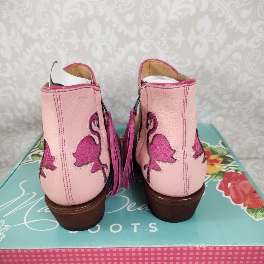 NIB Macie Bean "Goldilocks '5" Rosa La Fonda' Flamingo Ankle Boots #M5216 - Picture 7 of 11